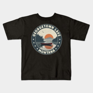 Georgetown Lake Montana Sunset Kids T-Shirt